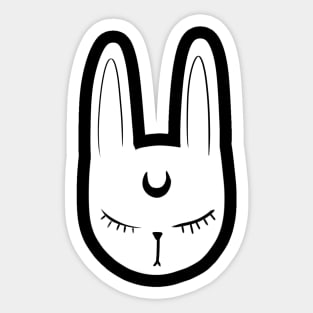 harajuku moon deraming bunny Sticker